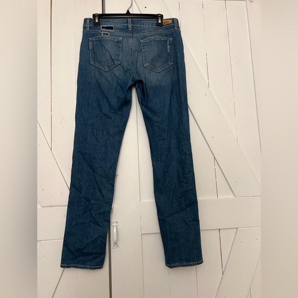 Paige Jeans
Style: Jimmy Jimmy Skinny
Size: 28
Color: Light Blue-patching - Picture 2 of 5